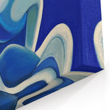 Modern Blue Figurative Canvas - Abstract Human Figures in Gradient Tones