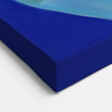 Modern Blue Figurative Canvas - Abstract Human Figures in Gradient Tones