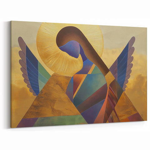 Abstract Figurative Canvas Art - Angelic Modern Design for Wall Decor