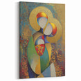 Modern Figurative Canvas Art - Vibrant Abstract Family Design