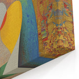 Abstract Figurative Wall Art - Vibrant Mother and Child Design