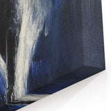 Abstract Figurative Canvas Art - Graceful Black and White Dance Design