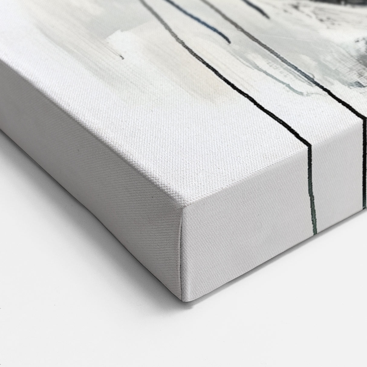 Abstract Figurative Wall Art - Pensive Sitting Silhouette in Modern Style