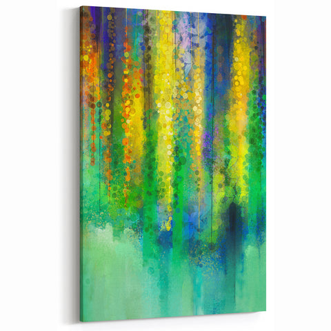 Abstract Floral Art Bold Contemporary Blooms - Canvas Wall Decor