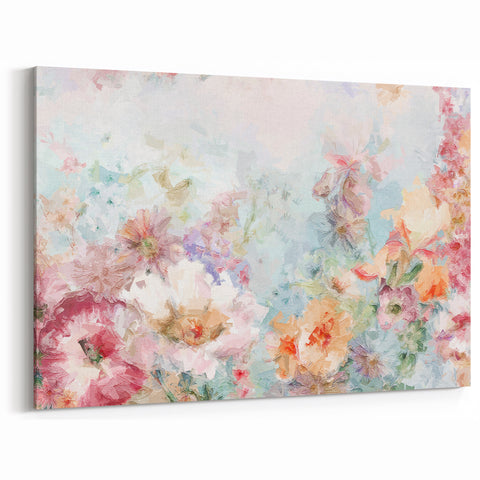 Modern Floral Abstract Art - Vibrant Flower Canvas Wall Decor