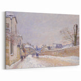 Impressionist Winter Wall Art - Sisley's Snowy Rue Eugène Moussoir