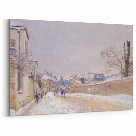 Impressionist Winter Wall Art - Sisley's Snowy Rue Eugène Moussoir