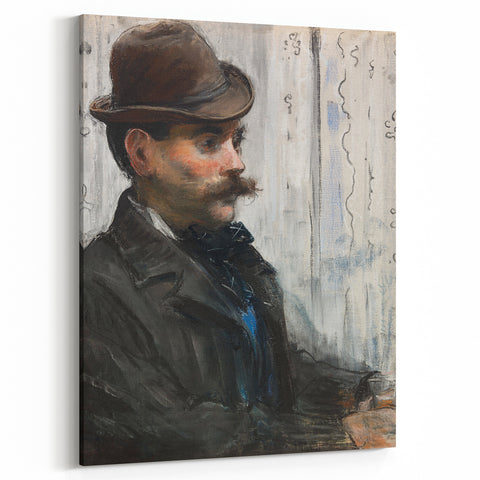 Édouard Manet Portrait Wall Art - Alphonse Maureau in Profile
