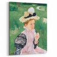 Mary Cassatt Portrait Wall Art - Young Girl in a Garden Scene