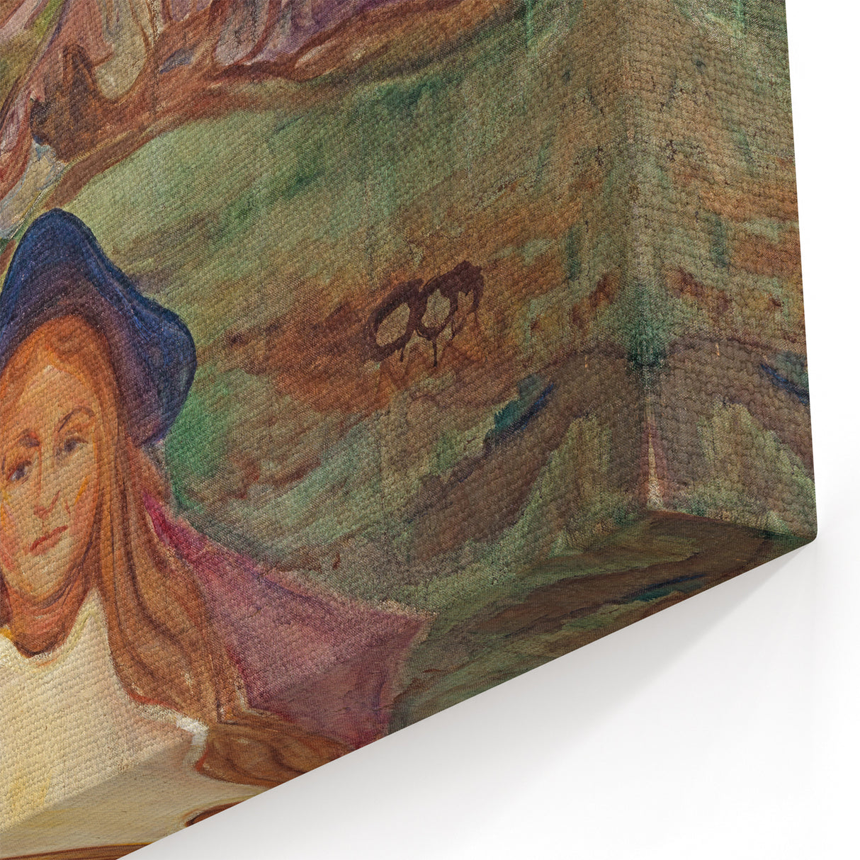 Expressionist Art: Road in Åsgårdstrand Vibrant Canvas Print