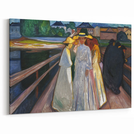 Expressionism Wall Art: On the Bridge Modern Expressionist Print