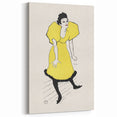 Toulouse-Lautrec Wall Art - Polaire on Stage in Yellow Dress