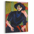 Expressionist Art: Portrait of a Woman by Kirchner Canvas Print