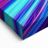 Vivid Light Trail Urban Bridge Wall Art - Neon City Canvas Prints
