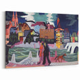 Expressionist Art: View of Basel and the Rhine by Kirchner Print