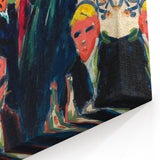 Expressionist Art: Tavern by Kirchner Vibrant Canvas Print