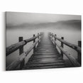 Rustic Wooden Bridge Wall Art - Black and White Canvas Prints