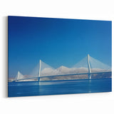 Majestic Cable Stayed Bridge Wall Art - Scenic Coastal Canvas Prints