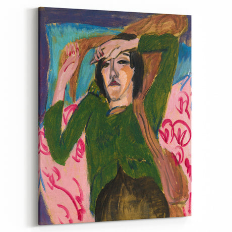 Expressionist Art: Woman in the Green Blouse by Kirchner Print