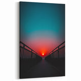 Scenic Sunset Bridge Wall Art - Vibrant Bridge Canvas Prints