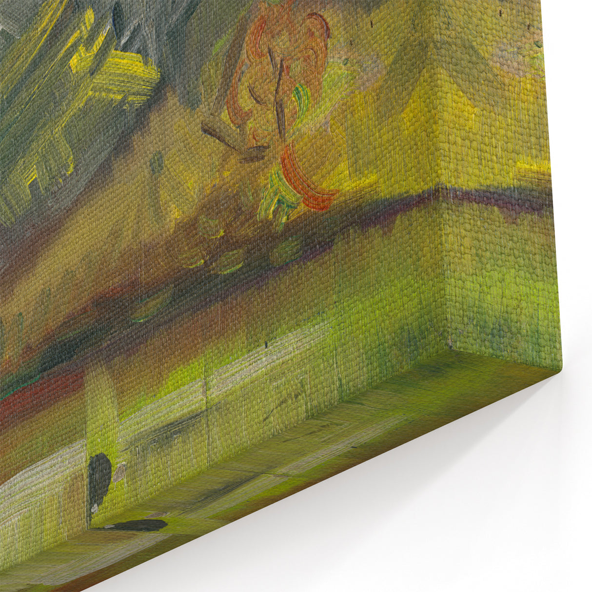 Expressionist Art: Evening Landscape by Weisz-Kubínčan Canvas Print
