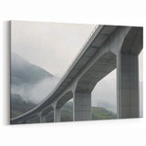 Modern Mountain Bridge Wall Art - Scenic Bridge Canvas Prints