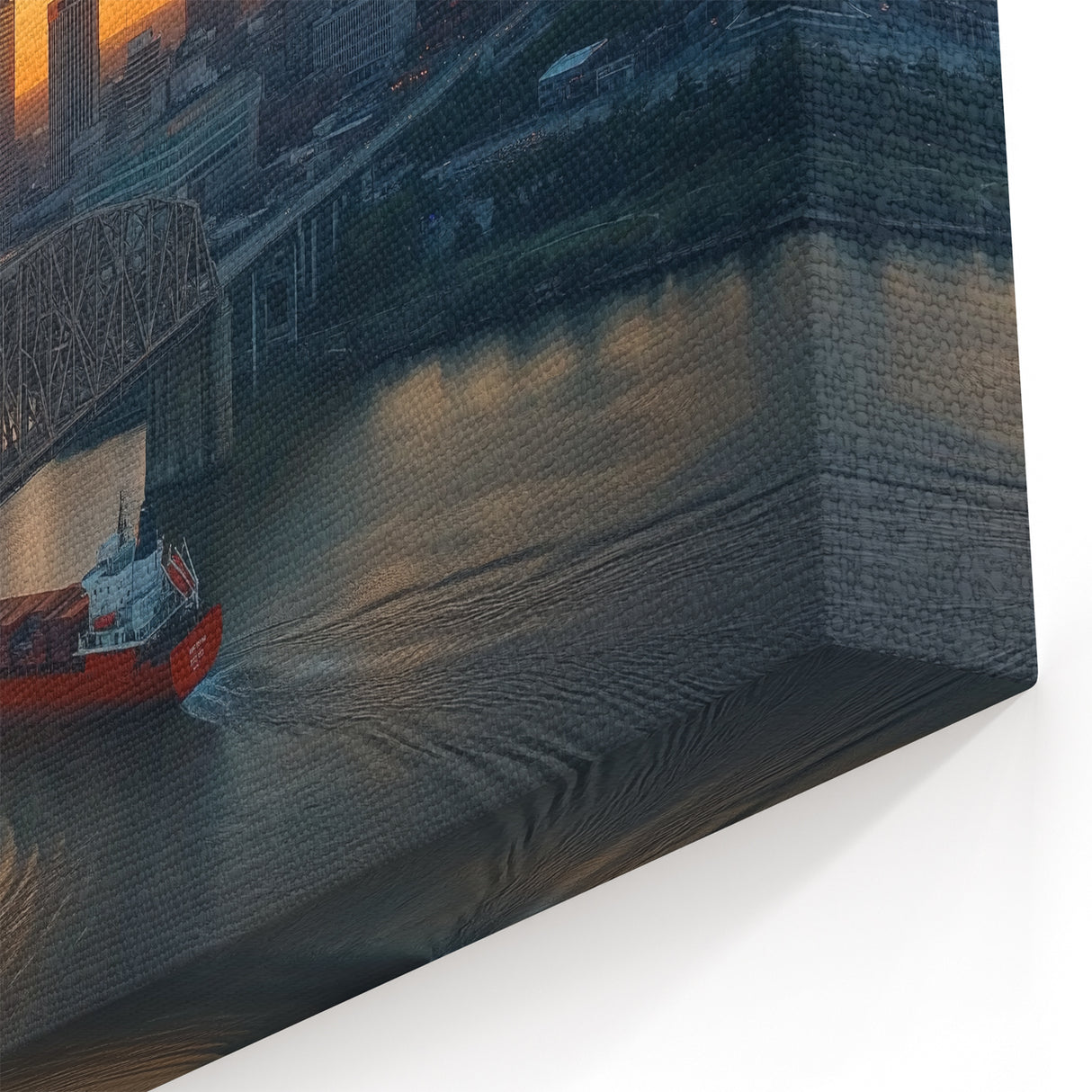 Sunset Bridge Photography Prints - Vibrant Cityscape Artwork