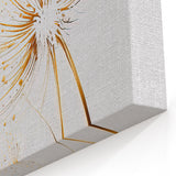 Elegant Abstract Floral Art - Modern Gold Botanical Wall Decor