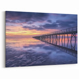 Sunset Pier Reflections Art - Tranquil Seaside Photography Print