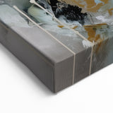 Gold and White Orchid Canvas Art - Modern Floral Wall Decor