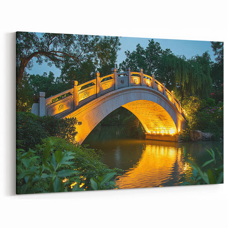 Luminous Bridge Artwork – Scenic Landscape Canvas Print Design