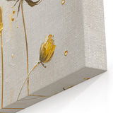 Elegant Yellow Ranunculus Abstract Art - Modern Floral Canvas