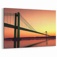 Golden Suspension Bridge Artwork – Elegant Sunset Canvas Prints