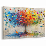 Vibrant Red Floral Abstract Art - Bold Blossom Canvas Wall Decor