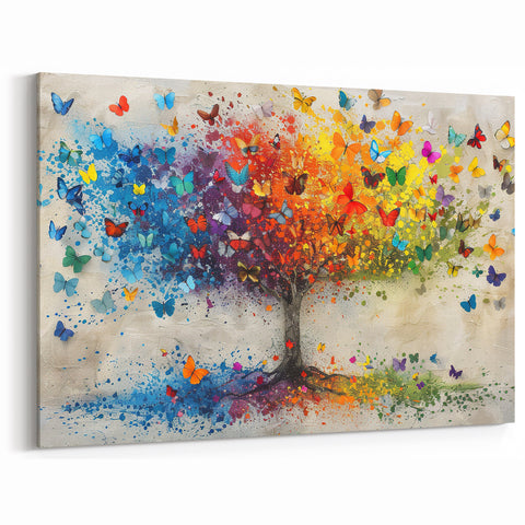 Vibrant Red Floral Abstract Art - Bold Blossom Canvas Wall Decor