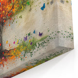 Vibrant Red Floral Abstract Art - Bold Blossom Canvas Wall Decor