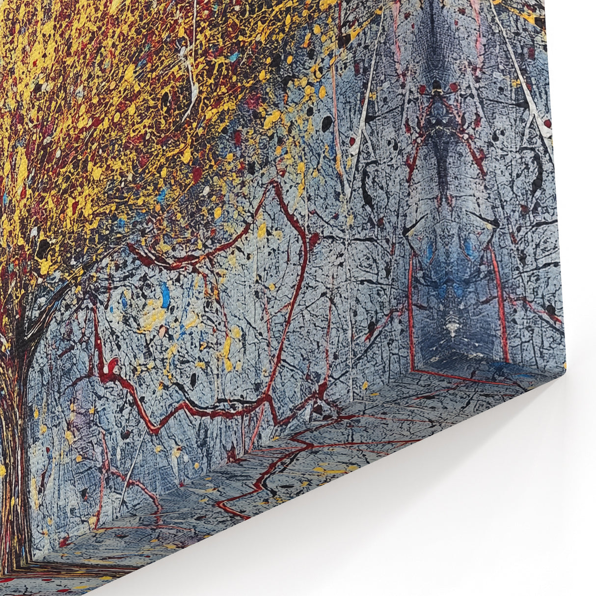 Abstract Floral Art - Soft Pink and Gold Lotus Canvas Decor