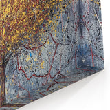 Abstract Floral Art - Soft Pink and Gold Lotus Canvas Decor