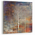 Abstract White Tree Canvas - Vibrant Multicolor Modern Wall Art