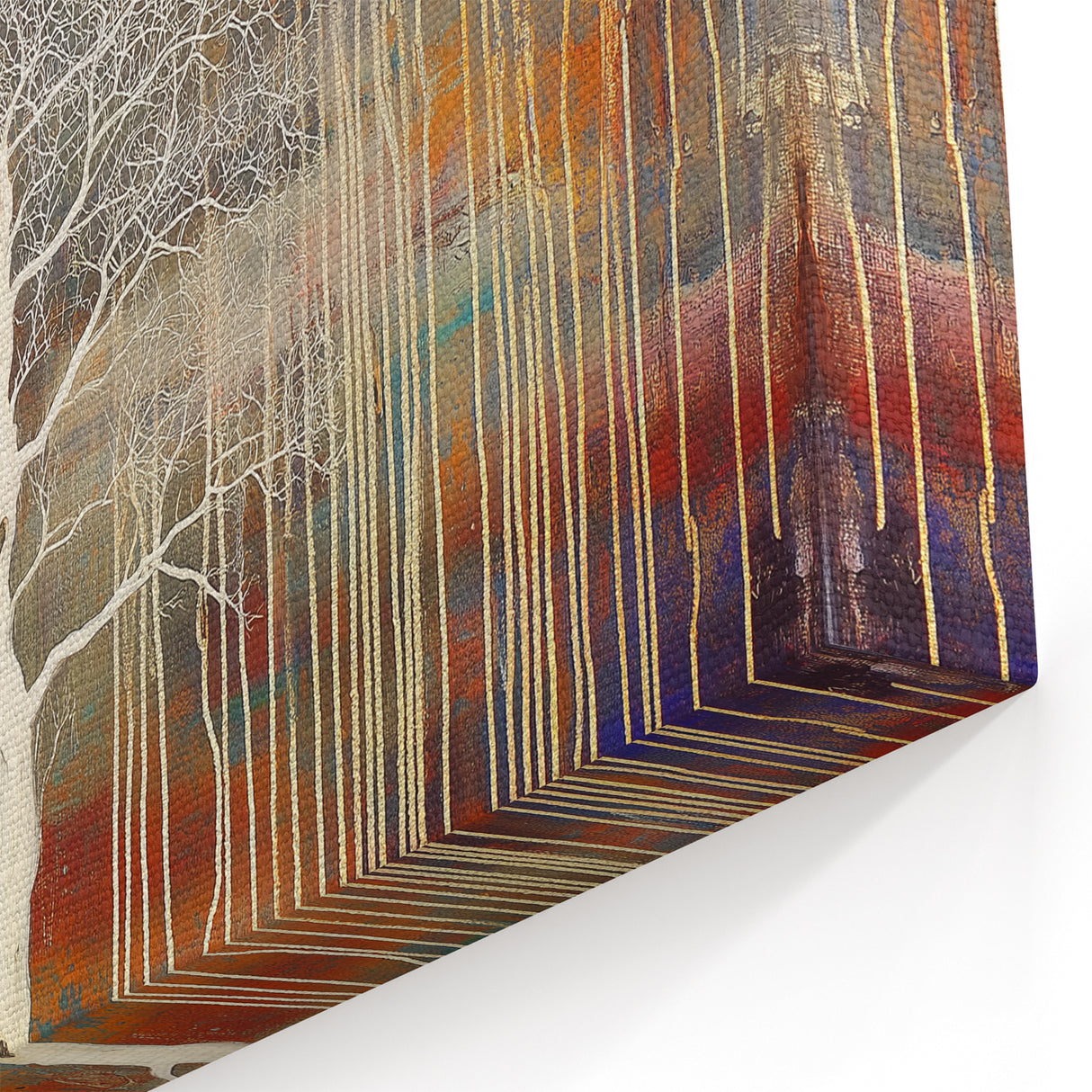 Abstract White Tree Canvas - Vibrant Multicolor Modern Wall Art