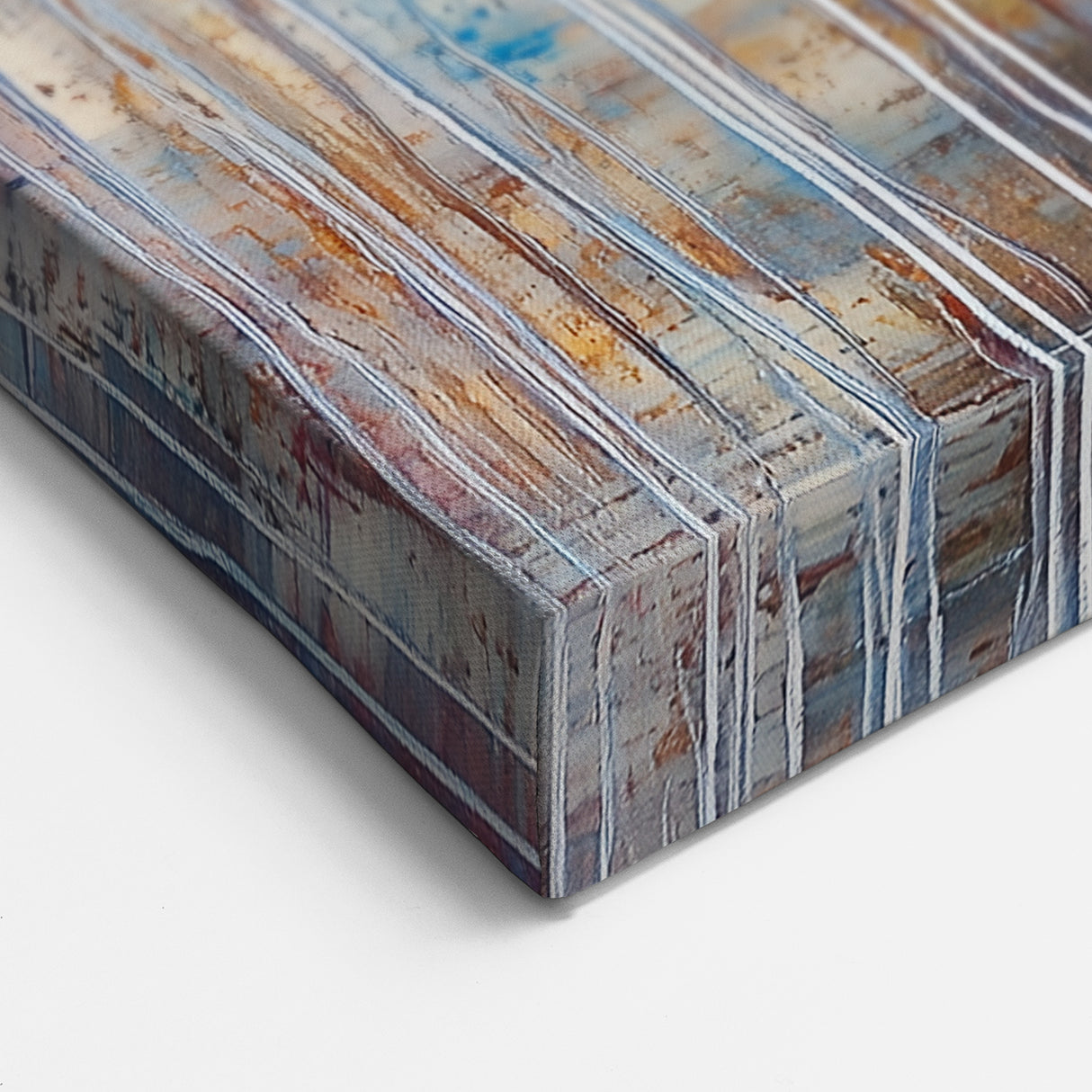 White Tree of Life - Abstract Floral Art on Earthy Canvas