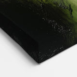 Cracked Texture Elegance - Abstract Floral Art in Green and Purple