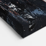 Abstract Birch Forest - Modern Floral Wall Art in Orange and Black