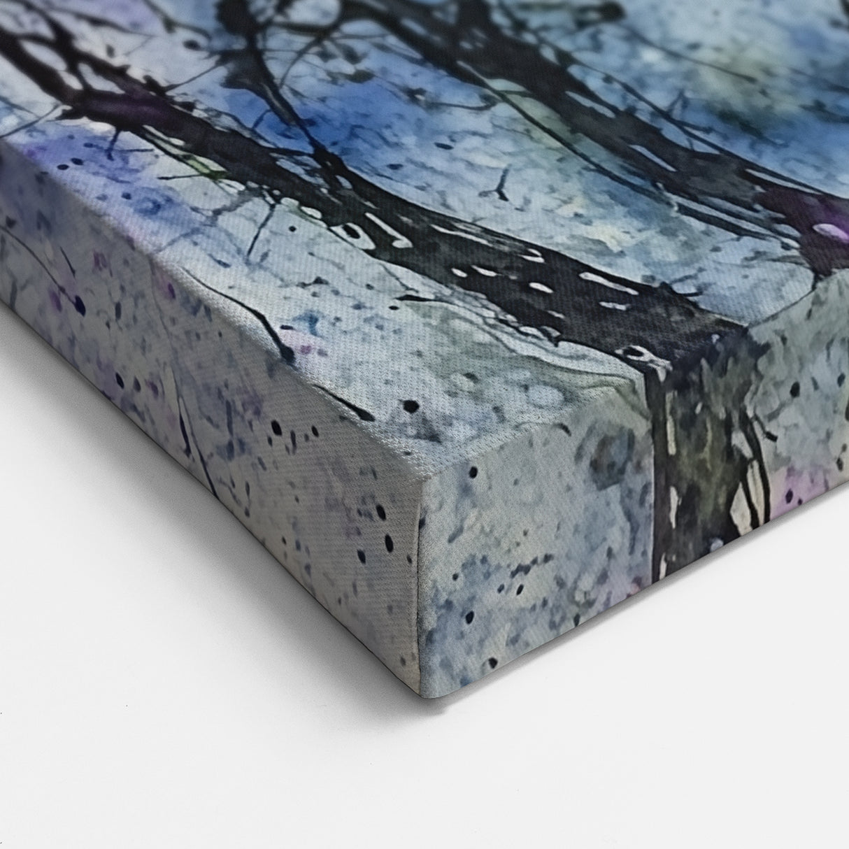 Mystical Forest - Abstract Floral Art in Blue and Yellow Hues