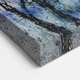 Mystical Forest - Abstract Floral Art in Blue and Yellow Hues