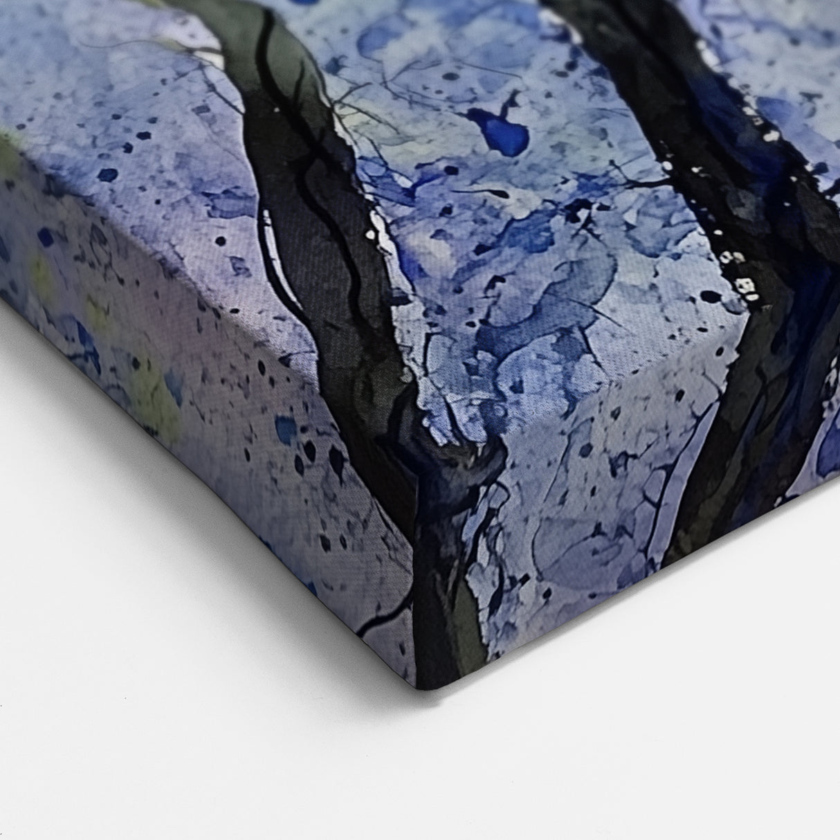 Whimsical Forest - Abstract Floral Art in Blue and Yellow Tones