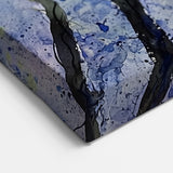 Whimsical Forest - Abstract Floral Art in Blue and Yellow Tones