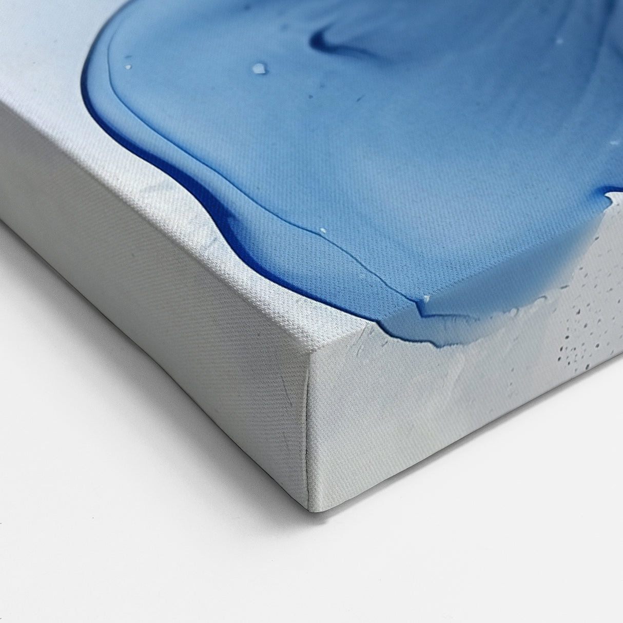 Fluid Blue Blossom - Abstract Floral Art in Serene Blue and White