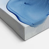 Fluid Blue Blossom - Abstract Floral Art in Serene Blue and White