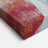 Luminous White Tree - Abstract Floral Art in Red and Yellow Tones